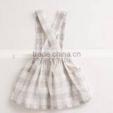 Lovely Child Girl Dresses Plaid Suspender Skirt Cotton Skirt Side Pockets Dress thumbnail-5