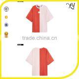 2017 Fashio Cool Women Oversized 100% Cotton Two Tone T-shirt Streetwear Hip Hop Skateboard t Shirt thumbnail-2