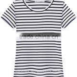 100% Microfiber Polyester Custom Stripe T-shirt thumbnail-1