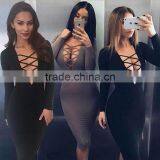 Autumn Fashion Womens Bodycon Pencil Dress Ladies Bandage Night Dress thumbnail-3