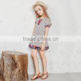 S60727B Girls Summer Dresses Children Pleated Dress National Wind For Childs Girls thumbnail-3