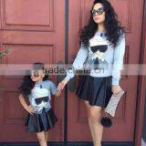 S64682A Western Style Children Black PU Leather Girls Skirts thumbnail-1