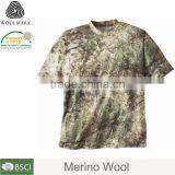 Custom-made Merino Wool Camouflage t- Shirt ,printed Merino Wool T-shirt thumbnail-1