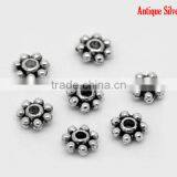 Custom Christmas Snowflake Antique Silver Zinc Metal Alloy Beads in Bulk thumbnail-1