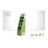 Green Eco - friendly Corrugated Cardboard Magazine Display Stand For Cookbook