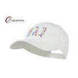 White Men's Sequence Embroidered Golf Baseball Hats With Organic Cotton thumbnail-1