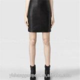 Ladies High Waisted Leather Skirt