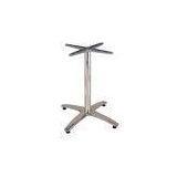 Leisure Patio Silver Waterproof Metal Table Base For Glass Tops