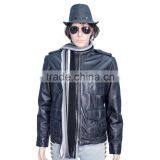 BIKER LEATHER JACKET WITH FOUR FLAP CHEST POCKET thumbnail-1