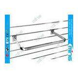 Heavy Duty Slatwall Display Shelves Chrome D Rail Hanger , 600mm Width