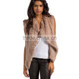 SJ313-01 Dropping Shipping Knitting Rabbit Fur Waistcoat/Jackets/Coats thumbnail-2