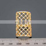 Gold Plated Personalized Square Knuckle Ring Diamond Sparkling Ring Wedding Jewelry thumbnail-2