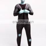 Dark Gray Business Zentai Second Skin Pilot Tuxedo Suit Fancy Dress Costume