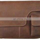 Horse Leather Messenger Laptop Bag For Men