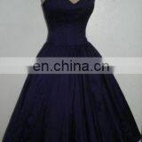 Free Shipping V-Neck Taffeta A-Line Navy Blue Cocktail Dresses