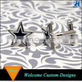 Jewelry Manufacturer Cheap Custom Enamel Star Shape Sports Cufflink for Men