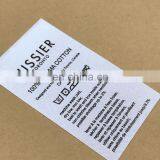 Custom Printed Care Instruction Polyester Satin Garment Care Label With Logo Printing