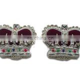 Sweet King Crown And Wing Design Sequins Embroidery Badge