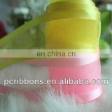 100% pure silk organza ruffled ribbon