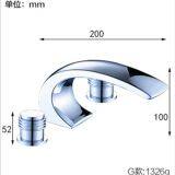 Wall Mounted Facuet Bathroom Mixer Tap Kitchen Facuet Mixer Taps Two Hole Facuet thumbnail-4