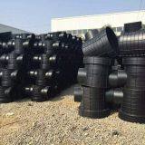 Plastic Drainage Inspection Well Set At The Turning Of Pipeline Black thumbnail-2