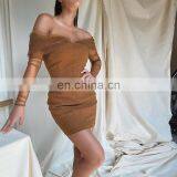 LAITE D2184 Ins Hot Sales Off-shoulder Sexy Women Dresses Ladies Fashion Bodycon Casual Dresses thumbnail-5