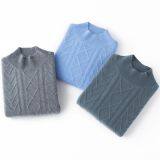 Best Casual Half Turtleneck Warm Twisted Knitted Cheap Cashmere Pullover Sweater