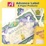 Baby Birth Souvenirs Printing Paper Certificate