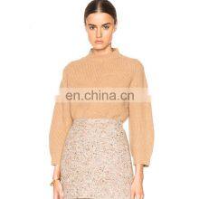 Winter Fashion Ribbed 100% Cashmere Ladies Pullover Sweater thumbnail-1