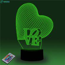 Love Heart 3D Atmosphere Night Light Fantastic Creative New Designs thumbnail-3