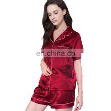 2020 New Women Ladies, Fashionable Custom Summer Sleepwear Short Pyjama Sets Chinese Satin Pajamas Women/