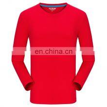 Clothing Wholesale Custom Brand 100% Organic Cotton High Quality Round Neck Plus Size Men's Sportswear Long-sleeved T-shirt thumbnail-3