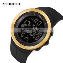 Sanda 6007 Sports Men LED Electronic Watch Chrono Alarm Waterproof Functional Digital Wristwatch thumbnail-1