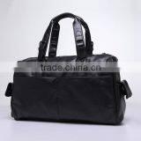 High Quality Sheep Leather Black Rolling Travel Duffel Bag Organizer for Men thumbnail-3