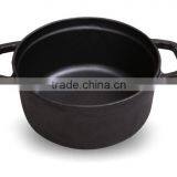 TRIONFO Round Cast Iron Pre-seasoned Pot