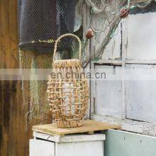 Hot Natual Woven Water Hyacinth Lantern Centerpiece Candle Holder in Bulk European Style Vietnam Supplier thumbnail-4