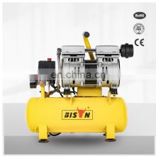 Bison China Reasonable Price Vertical Factory Manufacturer Silent 8 Oil Free Air Compressor With 2 Cylinders