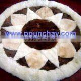 Baby Alpaca Rug Peru Round 40" thumbnail-1