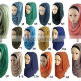 Wholesale Fashion Muslim Women Plain Chiffon Hijab thumbnail-1