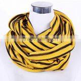 Custom Striped Cotton Knitted Jersey Infinity Scarf thumbnail-3