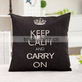 Home Decorative Cotton Linen Blended Cushion Cover Crown Throw Pillow Case thumbnail-5