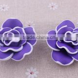 2014 Halloweenall kinds of beads!! Clay flower beads in bulk !loose rose flower clay beads for DIY fashion jewelrys!! Cheapest!!