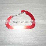China Made Red Color Aluminum Flat Karabiner Snap Hook D Type Spring Hook In Rigging Manufacturer thumbnail-2