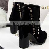 The Hottest Young Girl Thick Thigh Heel Rivet Germen Winter Boots thumbnail-4