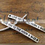 I Love You to the Moon and Back Bangle Jewelry Personalized Charm Bracelets Bangles