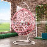 New Pink White Indoor Outdoor Patio Garden Living Room Bedroom Rattan Wicker Hanging Egg Basket Swing Chair thumbnail-6