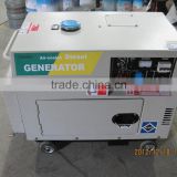 Trailer portable silent diesel generator 7.5 kva with air cooled