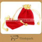 Drawstring Velveteen Jewelry Pouch