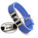 Fashionable Health Sports Titanium Magnetic Ion Silicone bracelet sport balance