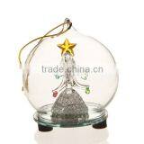 Good Quality Hang Blown Christmas Glass Ball With LED Light